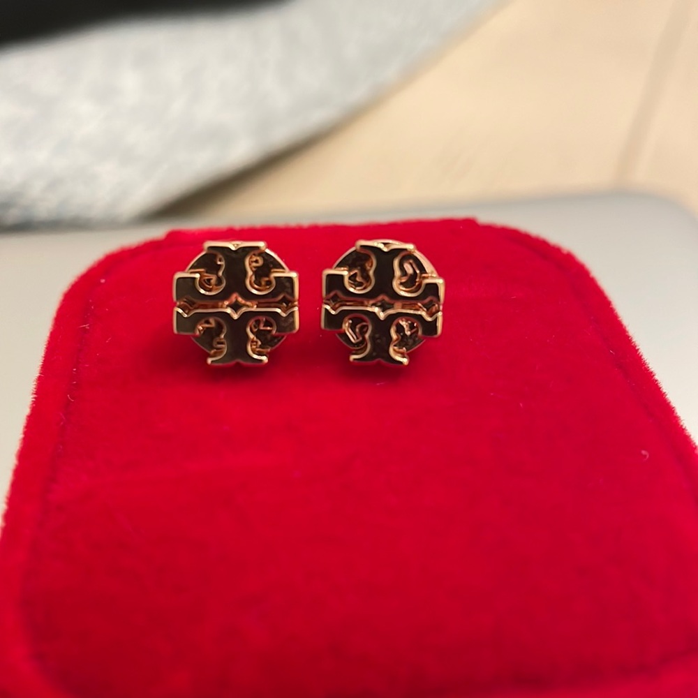 Tory Burch logo earrings